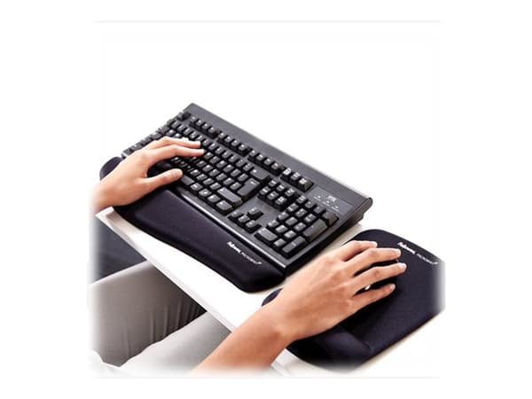 Fellowes PlushTouch - Musmatta med handledsstöd - svart