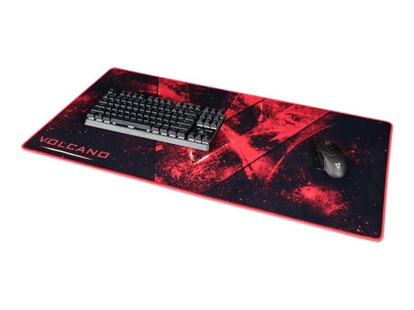 Modecom Volcano Erebus, Musta, Punainen, Kuva, Liukumaton pohja, Pelihiirimatto