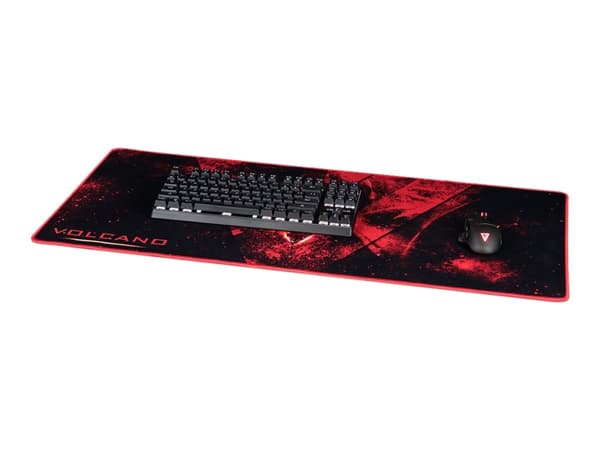 Modecom Volcano Erebus, Musta, Punainen, Kuva, Liukumaton pohja, Pelihiirimatto