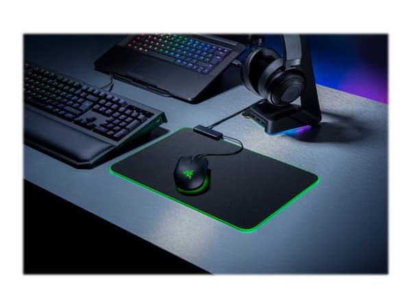 Razer Goliathus Chroma, Musta, Yksivärinen, Mikrokuitu, Multi, Liukumaton pohja, Pelihiirimatto