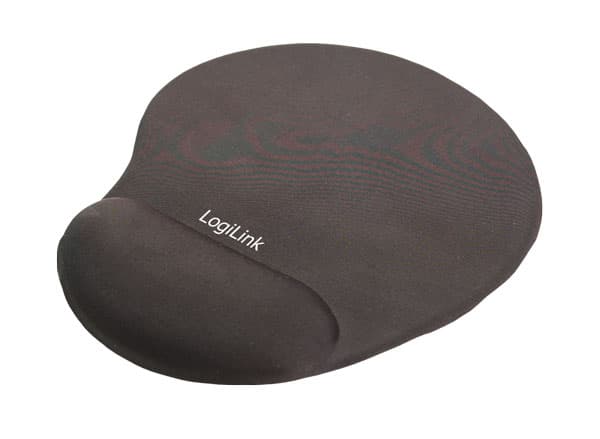 LogiLink - Musmatta med handledsstöd - svart