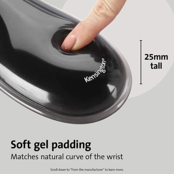 Ergonomiskt musstöd - Handledsstöd - KENSINGTON - Duo Gel Svart / Röd