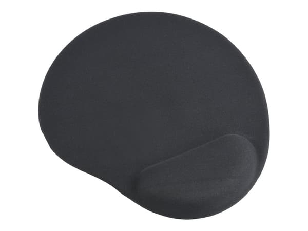 Gembird MP-GEL-BLACK - Musmatta med handledsstöd - svart