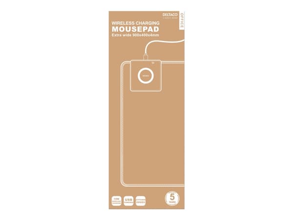 Deltaco DELC-0100, Musta, Yksivärinen, Neopreeninen, USB-virta, Liukumaton pohja