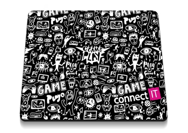 Connect IT CMP-1120-SM, Flerfarvet, Billede, Gummi, Skridsikker bund, Gaming musemåtte