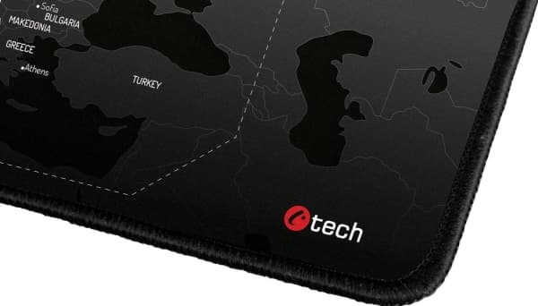 C-TECH MP-01W, Musta, Kuva, Kangas, Liukumaton pohja