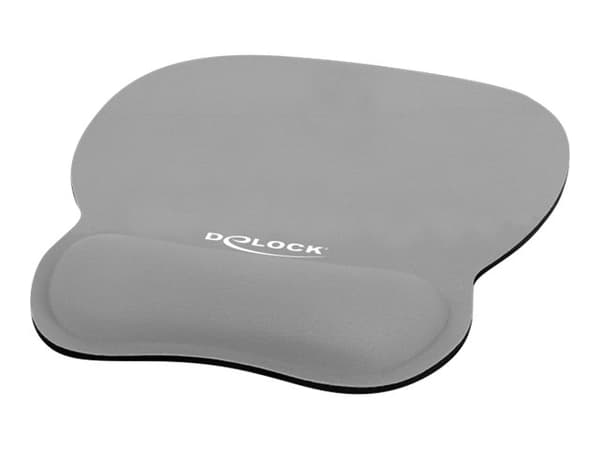 Delock Ergonomic - Musematte med håndleddsstøtte - grå