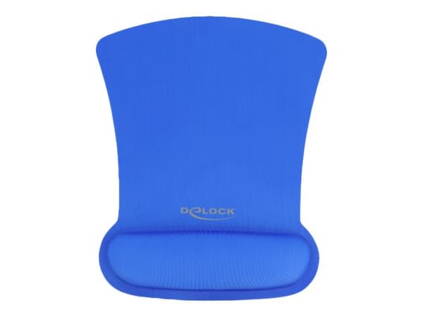 Delock Ergonomic - Mustablett med handledskudde - blå
