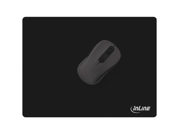 InLine 55474, Svart, Monokromatiskt, Plast, Halksäkert underlag, Spelmusmatta