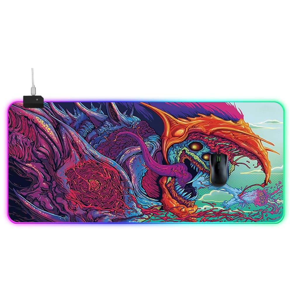 Hiirimatto Monster LED-valaistuksella 90 x 40 x 0.4cm