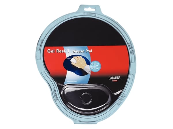 DATALINE All-in-one Gel Mouse Pad - Mustablett med handledskudde - blå