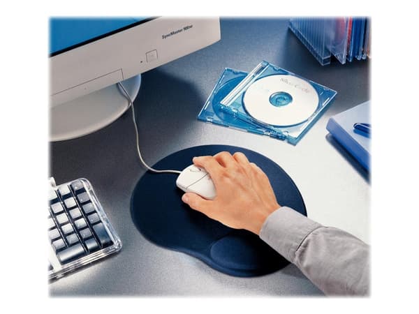 DATALINE All-in-one Gel Mouse Pad - Mustablett med handledskudde - blå