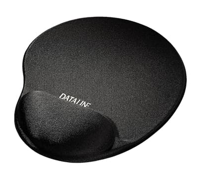 DATALINE All-in-one Gel Mouse Pad - Mustablett med handledskudde - svart