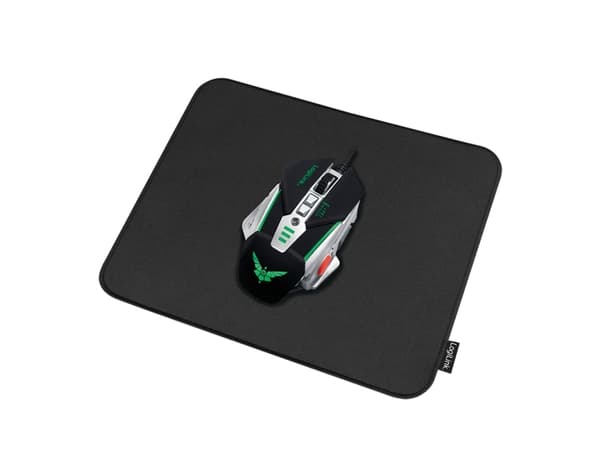 LogiLink ID0196, Sort, Monokromatisk, Polyester, Skridsikker bund, Gaming musemåtte