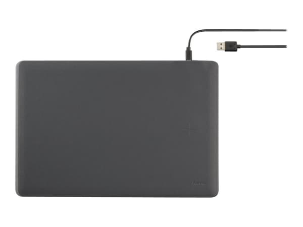 Hama Wireless Charging, Antrasiitti, Yksivärinen, Polyuretaani, USB-virta