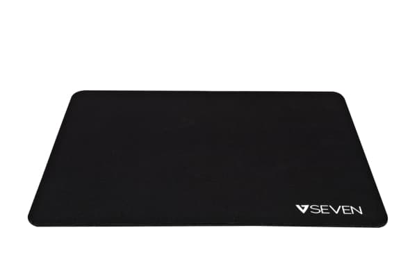 V7 MP02BLK, Svart, Monokromatiskt, Mikrofiber, Gummi, Halksäkert underlag