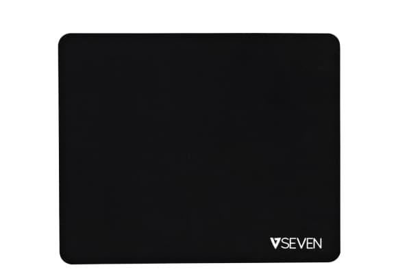 V7 MP02BLK, Svart, Monokromatiskt, Mikrofiber, Gummi, Halksäkert underlag