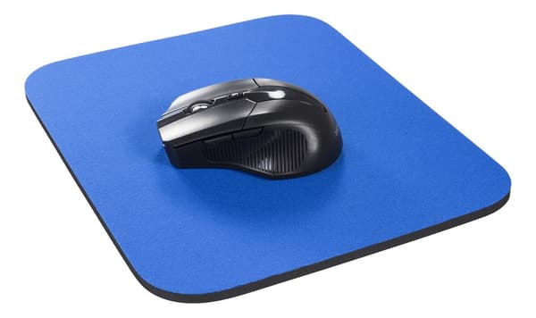 Mouse pad, fabric-covered rubber, 6mm blue
