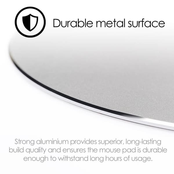 DESIRE2 Musemåtte Premium Aluminium Rund Sølv
