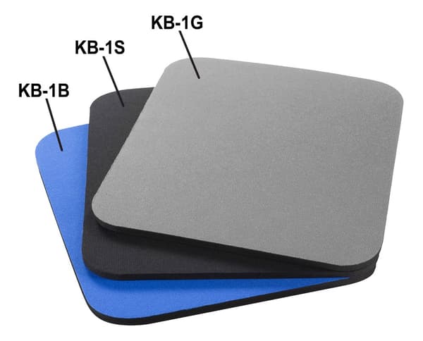 Mouse pad, fabric covered rubber, 6mm black