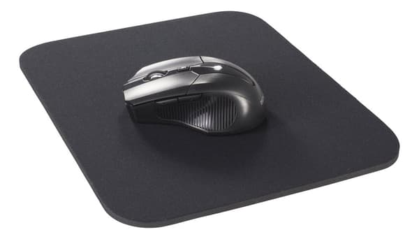 Mouse pad, fabric covered rubber, 6mm black