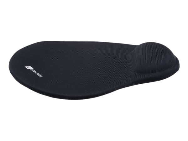 Connect IT CI-500, Musta, Yksivärinen, Kangas, Memory foam, Kumi, Rannetuki