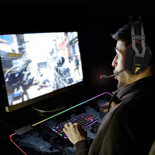 Gaming Musemåtte med Lyssløjfe - Kort