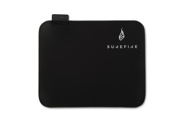 Surefire Gaming SIlent Flight RGB-320 - Gaming Musemåtte - 32 x 26 cm. - Sort/RGB