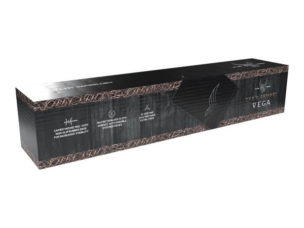 L33T Gaming 160403 Vega XL Gaming mousepad, Fast surface. 444 x 355 x 4 mm, Black