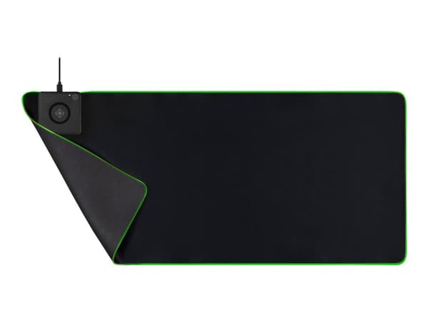 DELTACO Gaming GAM-092 - Belyst tastatur og musematte - med RBG-belysning, trådløs lading (10 W maks.) - svart