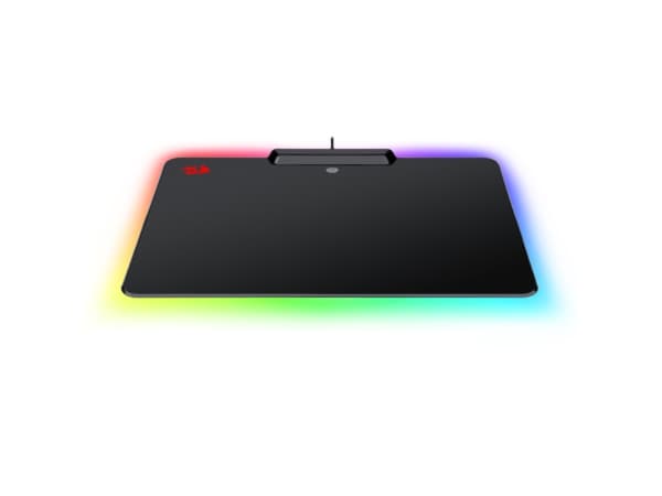 REDRAGON Epeius RGB P009, Svart, Translucent, ABS synthetics, Gummi, Multi, Halksäkert underlag, Spelmusmatta