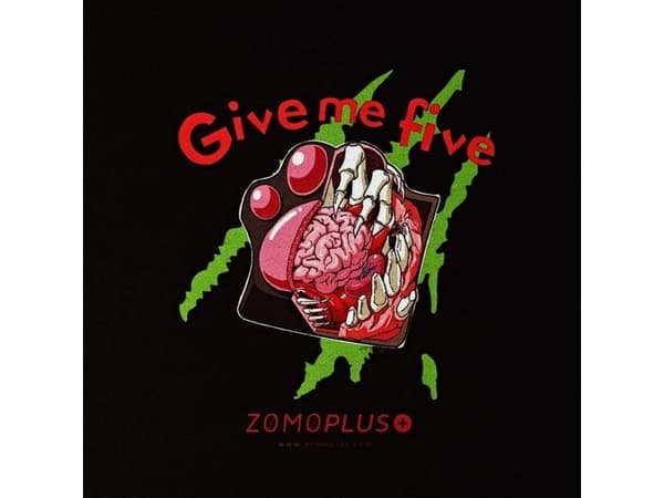 ZOMOPLUS Give Me Five play musmatta, 500x420 mm - svart