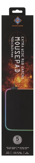 Miniatyrbillede 4 af 4: DMP310 RGB Mousepad, 900x360x4mm, 13 LED modes, black
