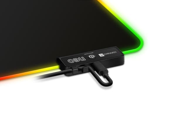 Connect IT NEO, Musta, Yksivärinen, USB-virta, Useita, Liukumaton pohja, Pelihiirimatto