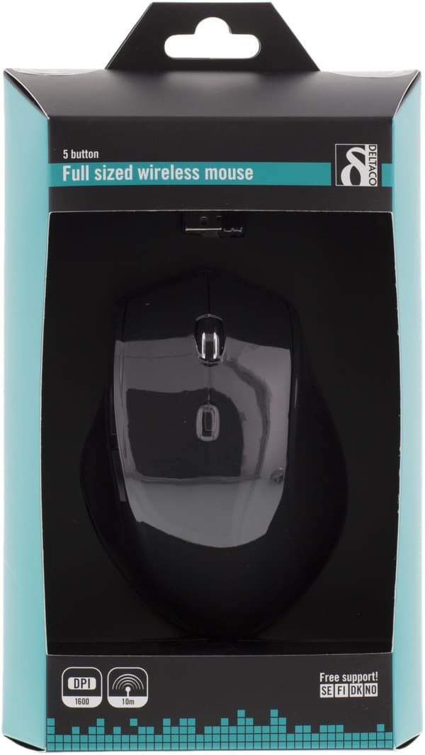 Wireless optical mouse 5button 1600 DPI USB nanoreceiv 10m