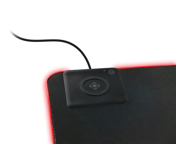 Extra wide RGB mouse pad with wireless charging, neoprene 10