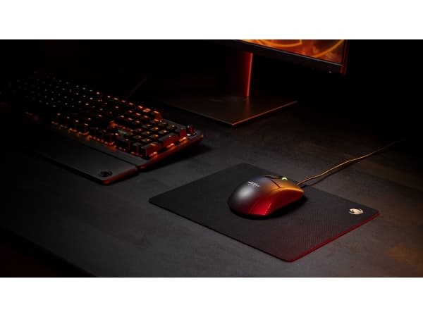 ROCCAT Sense Core, Svart, Monokromatiskt, Textil, Gummi, Halksäkert underlag, Spelmusmatta