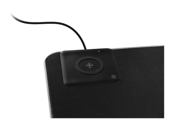 Deltaco GAM-124, Musta, Yksivärinen, Neopreeninen, USB-virta, Punainen/Vihreä/Sininen, Pelihiirimatto