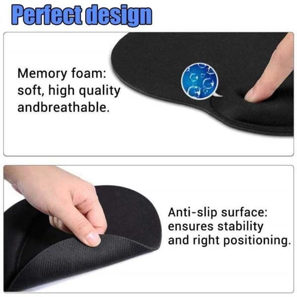 Ergonomisk musematte med håndleddsstøtte Memory skum