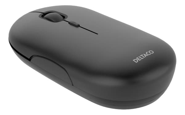 Wireless flat silent mouse 1600DPI USB receiver 4button Harmaa