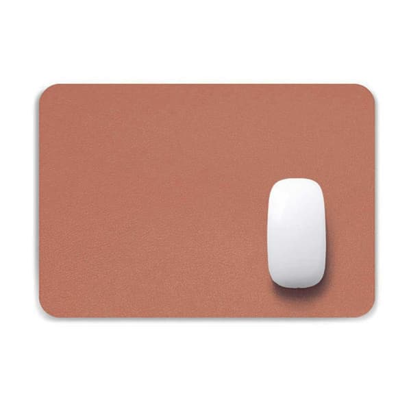 Mousepad lysebrun PU Skin læder 21x26cm