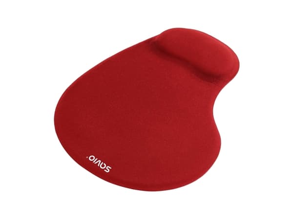 Savio MP-01BL mouse pad red, Röd, Bild, Handledsstöd