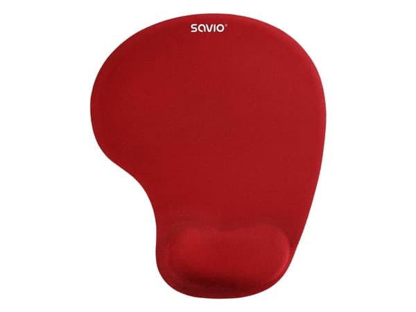 Savio MP-01BL mouse pad red, Röd, Bild, Handledsstöd