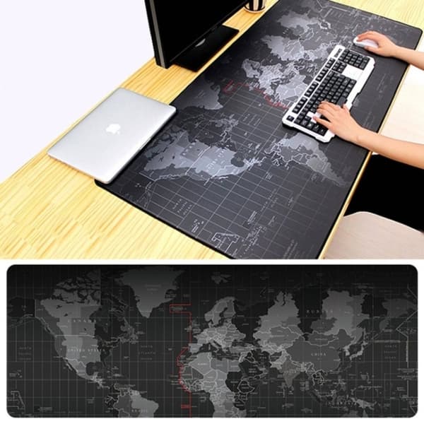 Musmatta Stor - Gaming - 80x30cm - Världskarta