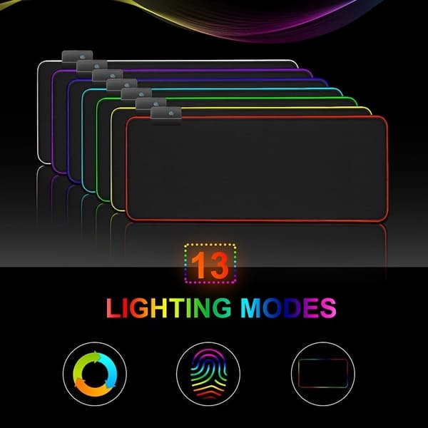Gaming Musematte med LED-lys - 30x25cm – RGB