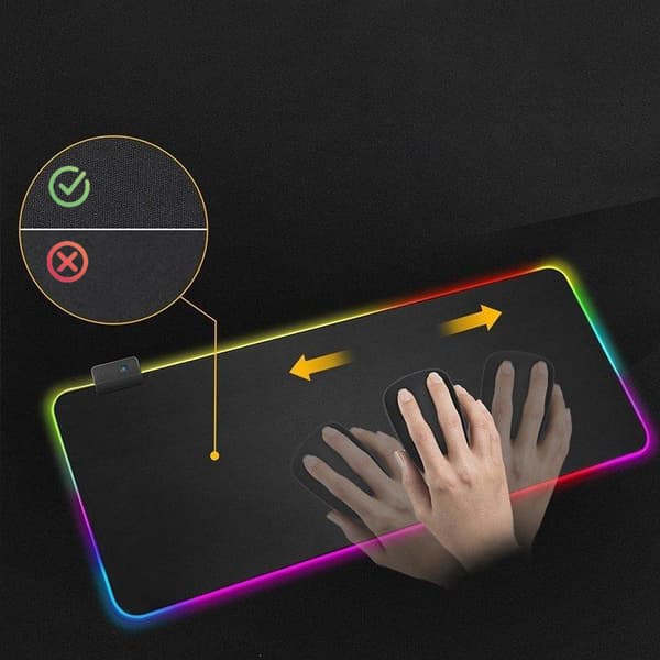 Gaming Musematte med LED-lys - 30x25cm – RGB