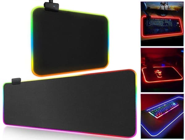 Gaming Musmatta med LED-ljus - RGB - Välj storlek 80x30 cm