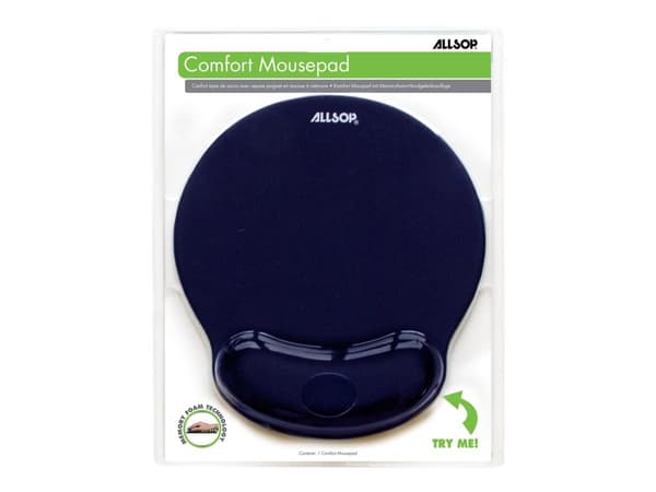 Allsop Comfort - Mustablett med handledskudde - blå