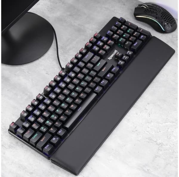 REDRAGON P036, Lær, Memory skum, Plast, Gummi, Syntetisk, Sort, 359 mm, 73 mm, 20 mm, 359 x 73 x 20 mm