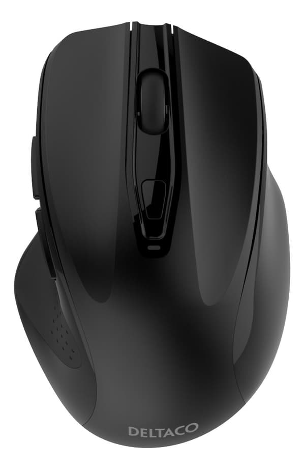 Wireless silent office mouse USB receiv 2400DPI 6button blck